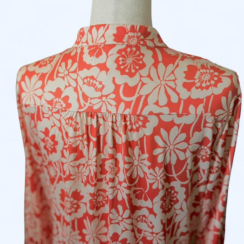 Compania Fantastica Coral and Off White Floral Kaftan/Maxi Dress - Picture 5 of 8